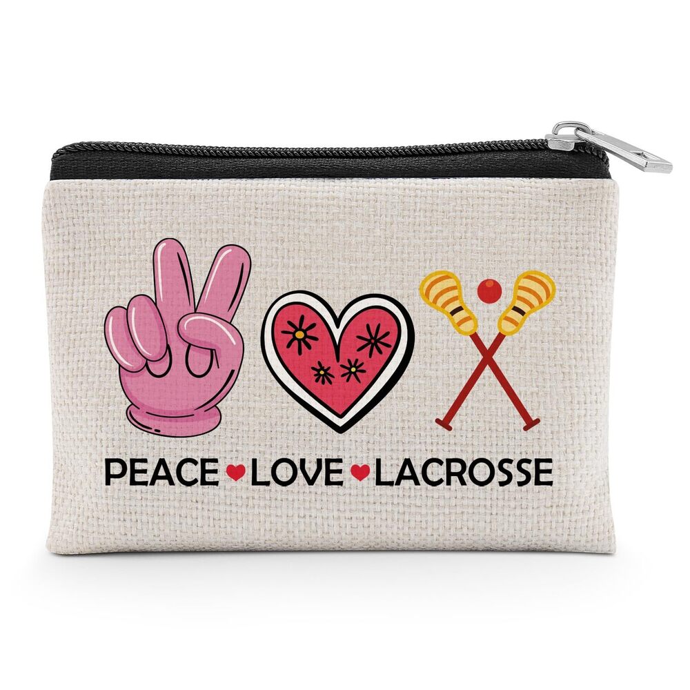 3939 Lacrosse Themed Coin Purse for Lacrosse Lover Moms Players Team